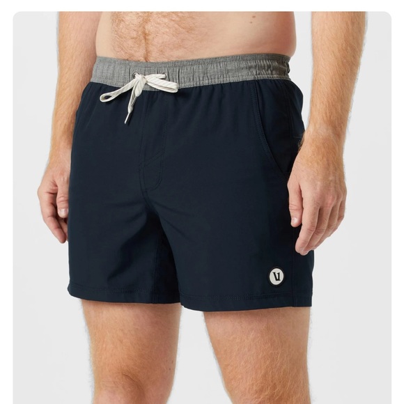 Vuori Other - Vuori Kore 5” Navy Shorts with Gray Waistband